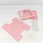 Коробка сборная 25х25х10 см (Розовый)