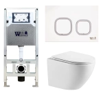 Унитаз с инсталляцией WeltWasser AMBERG 506 ST + MERZBACH 043 GL-WT + AMBERG RD-WT