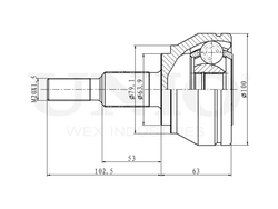 ШРУС внешний UNIO CVJ-20321