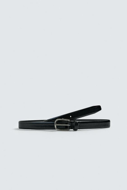 ZARA X AARON LEVINE КОЖАНЫЙ РЕМЕНЬ, ЧЕРНЫЙ