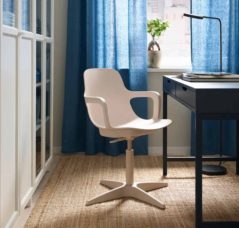 Офисный стул - IKEA ODGER, 68x68x90см, бежевый, ОДГЕР ИКЕА