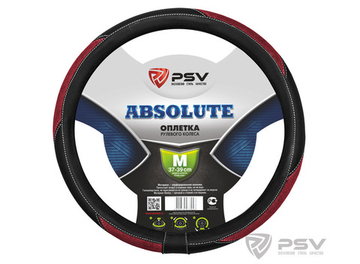 Оплетка руля M PSV Absolute экокожа перфорированная бордовая