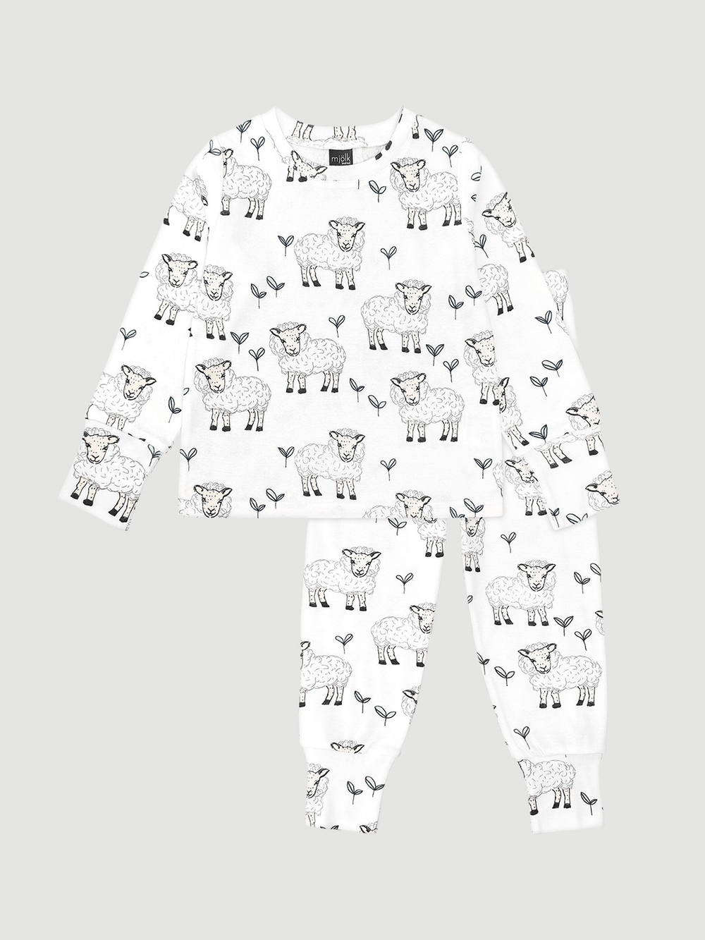 Пижама Mjölk Овечки, на манжетах