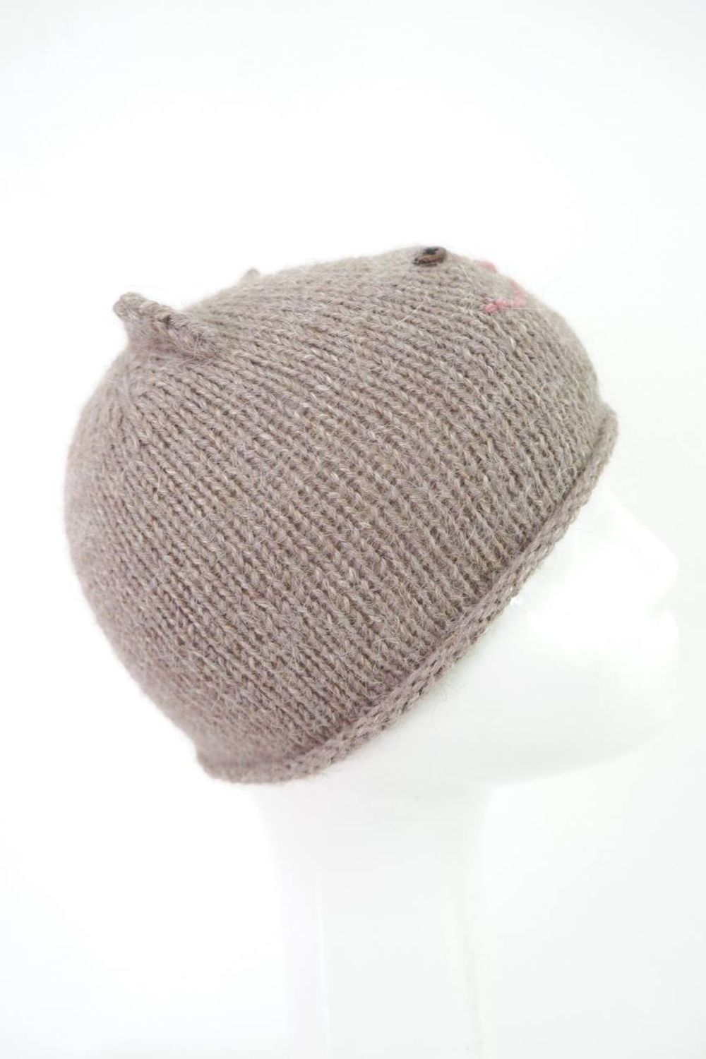 Шапка с милой мордочкой на 2/3 года