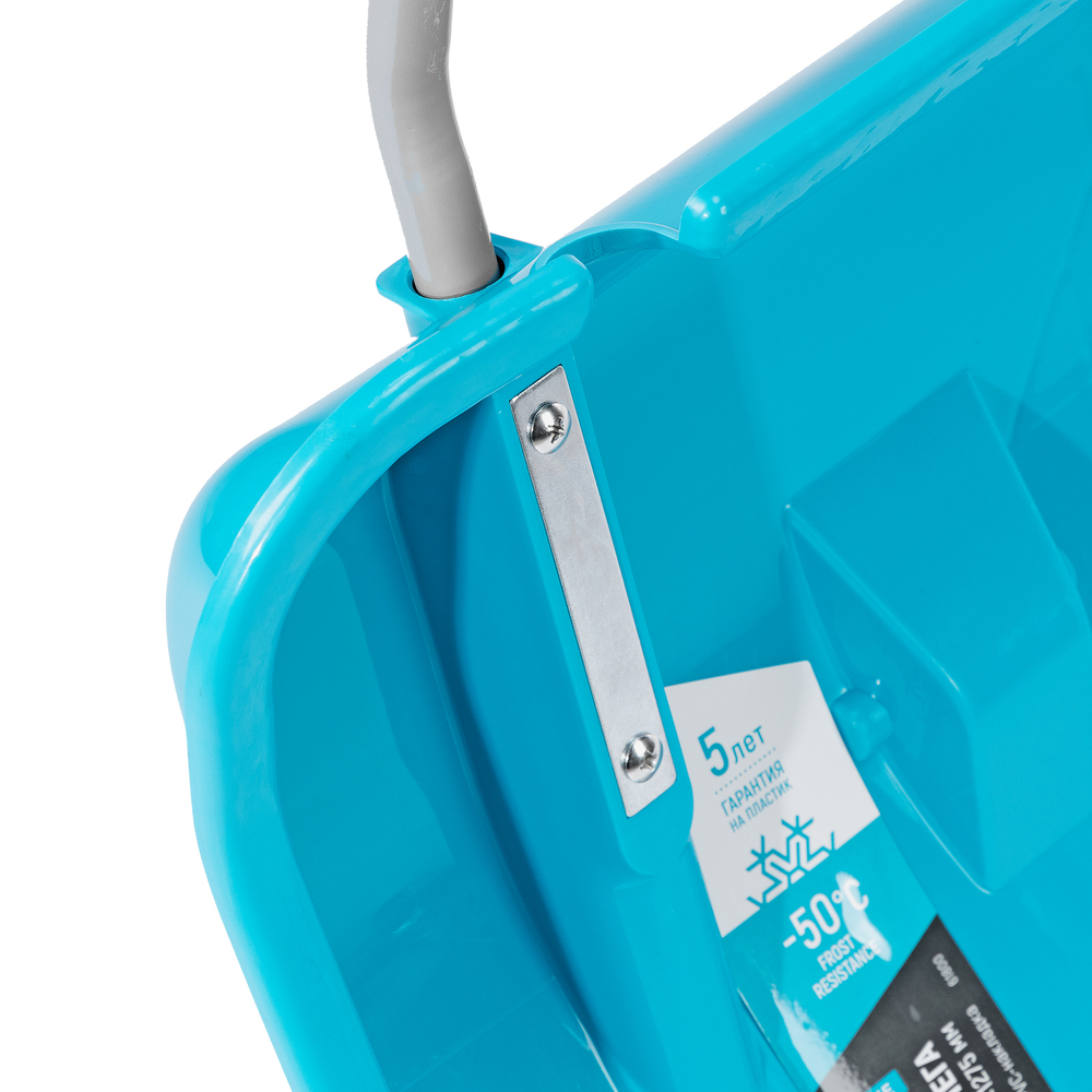 Скрепер для уборки снега, полипропилен, колеса, 750х445х1275 мм, рукоятка с ПВХ, LUXE Palisad