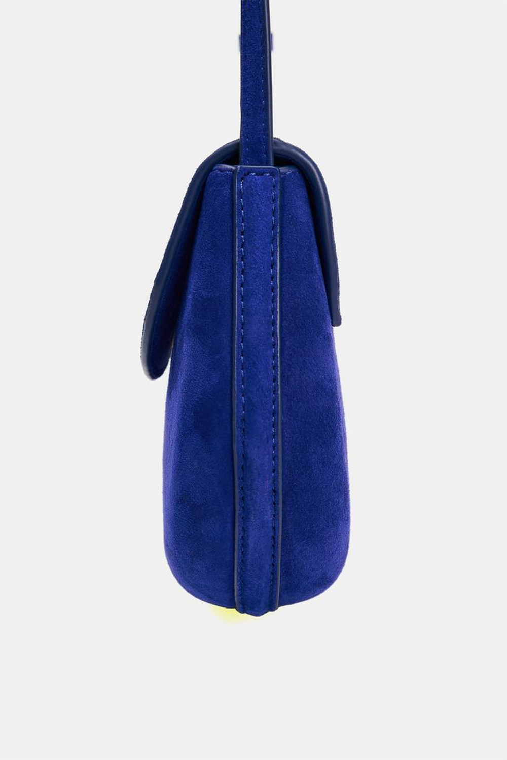 ZARA КОЖАНАЯ СУМКА ЧЕРЕЗ ПЛЕЧО, СИНИЙ