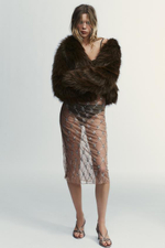 Короткое искусственное меховое пальто - ZARA