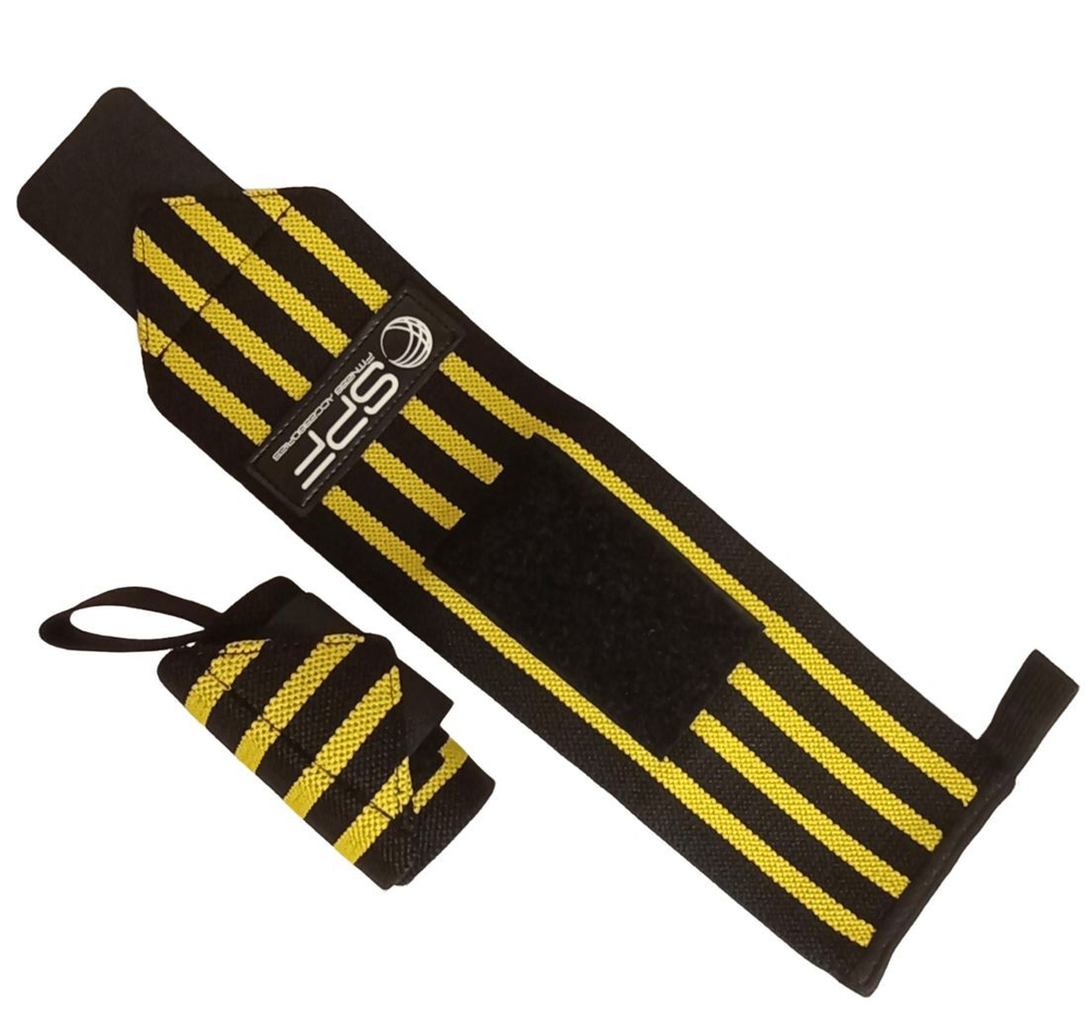 Бинты спортивные, кистевые бинты для жима, напульсники для тяжелой атлетики, жесткость -Средняя, комплект  30 см *2 шт