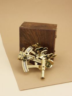 Nautical Морской секстант в деревянном футляре