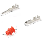 Разъем герметичный 2 pin (2 контакта), без проводов, 2 комплекта, универсальный (мама + папа)