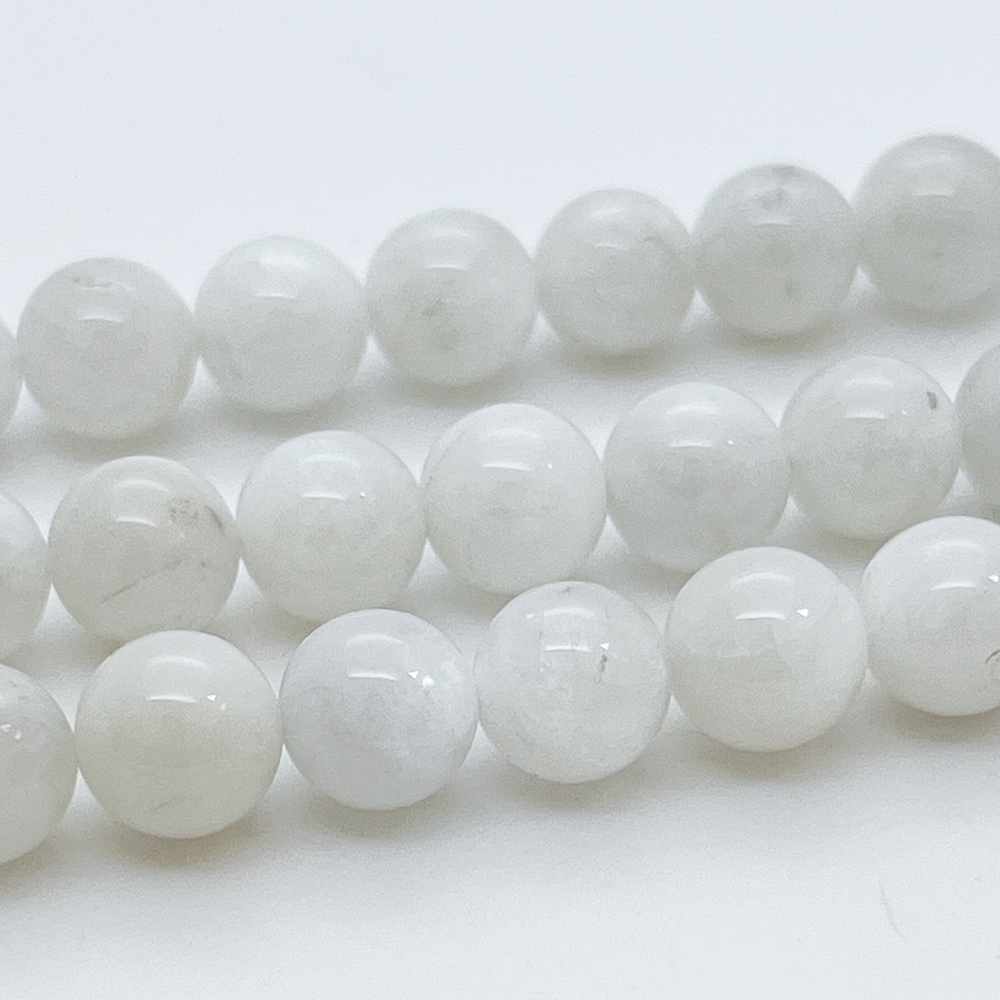Бусины Лунный камень, диаметр 10,2-10,3 мм, цена за 9 шт (1/4 нити)