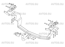 Фаркоп для Nissan X-Trail T31 2007-2015 Тип шара: A. Нагрузки: 2000/100 кг, NS 29