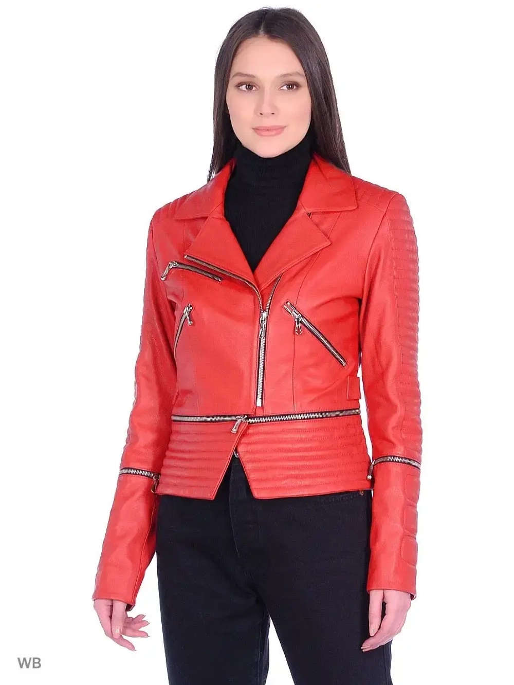 Косуха женская натуральная кожаная