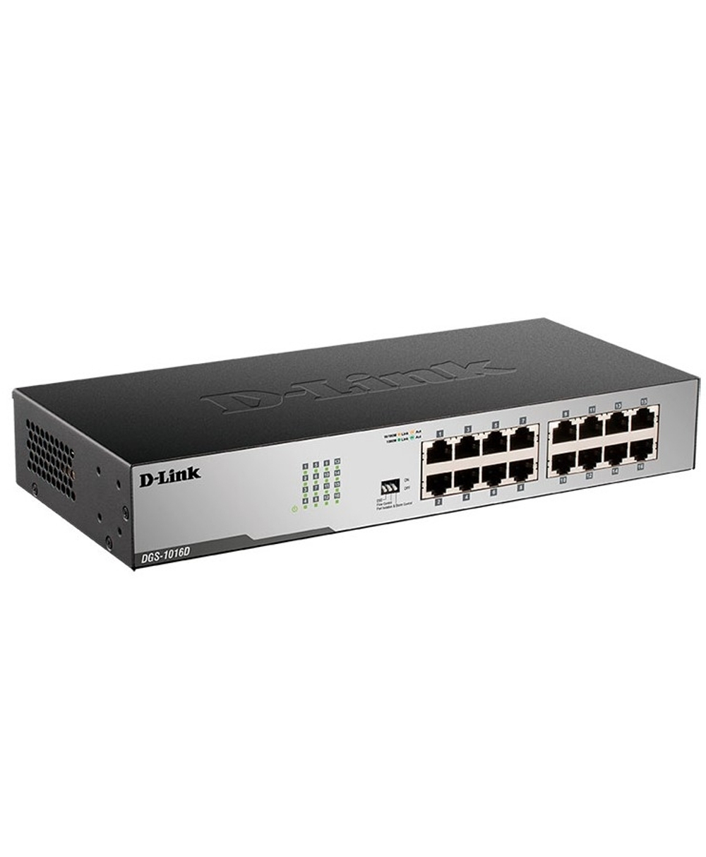 Коммутатор D-Link DGS-1016D / J1A Неуправляемый коммутатор с 16 портами 10 / 100 / 1000Base-T