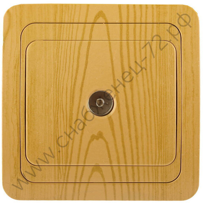 СВЕТОЗАР Гамма, телевизионная цвет ольха, Электрическая розетка (SV-54115-A)