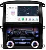 Магнитола для Toyota Land Cruiser 100, Lexus LX470 2002-2007 (любая комплектация) - Carmedia ZF-9001-GE вертикальный экран в стиле "Тесла" на Android 13, 8Гб+128Гб, CarPlay, 4G SIM-слот