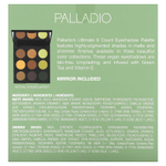 Palladio, Ultimate палитра теней для век, 9 шт., Natural Earth, 9,6 г (0,33 унции)