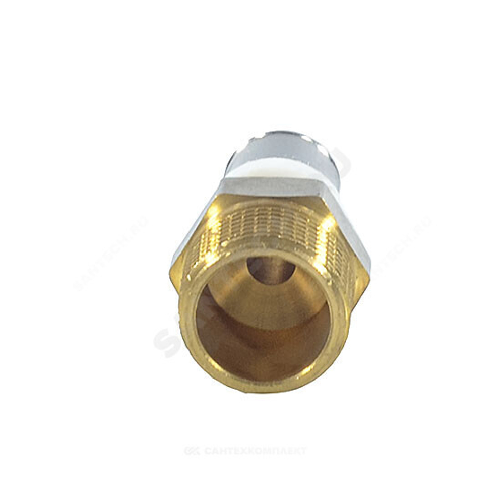 Муфта МП латунь никель пресс Дн 26х3/4" НР ГОСТ 32415-2013 8001 Aquasfera 8001-05