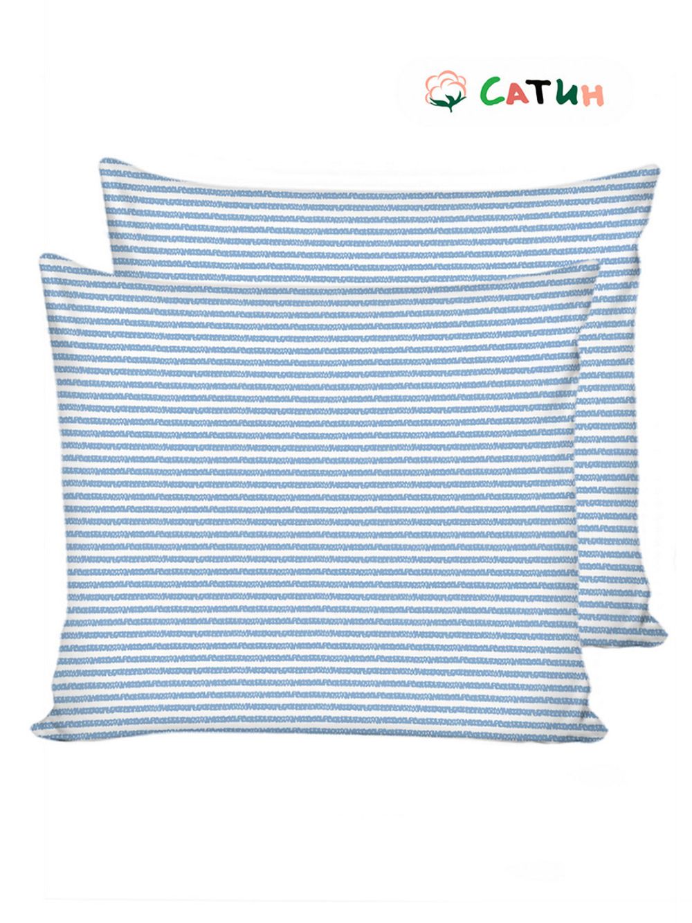 Наволочка комплект 2шт сатин Milky Garden "Уилтон" 70x70 см на молнии