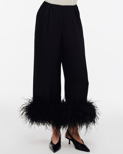 Брюки La Colombe (Ля Кольум (Голубка)) с боа черные