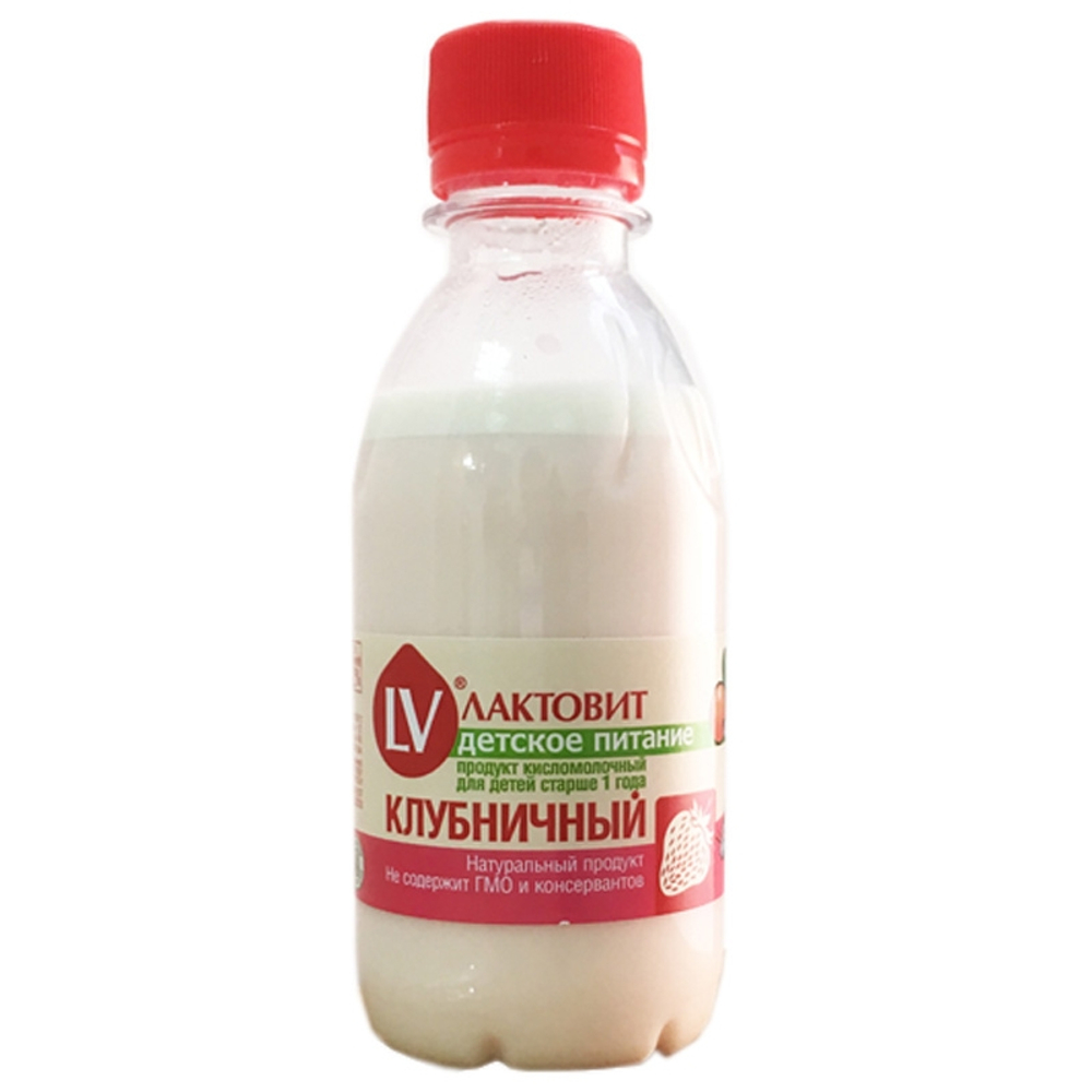 Пробиотик. Лактовит Клубничный (термостатный) (с 1 года). Бутылочка 200 мл.
