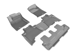 Коврики Sotra 3D Lux для Toyota Land Cruiser 150 Prado 2012- (3 ряда сидений) серые. Артикул ST 74-00568