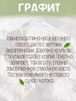 Глина пищевая, для еды, косметическая