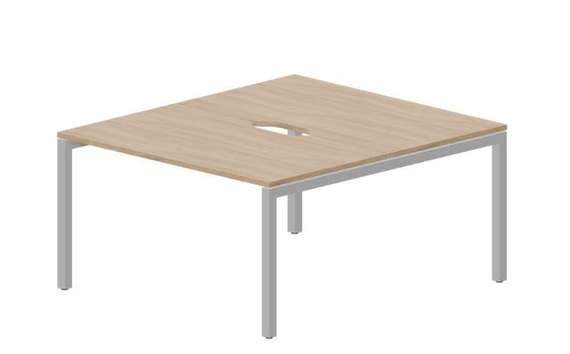 Составной стол Polo на 2 рабочих места 1380х1566х750мм (2 эргономичных выреза)