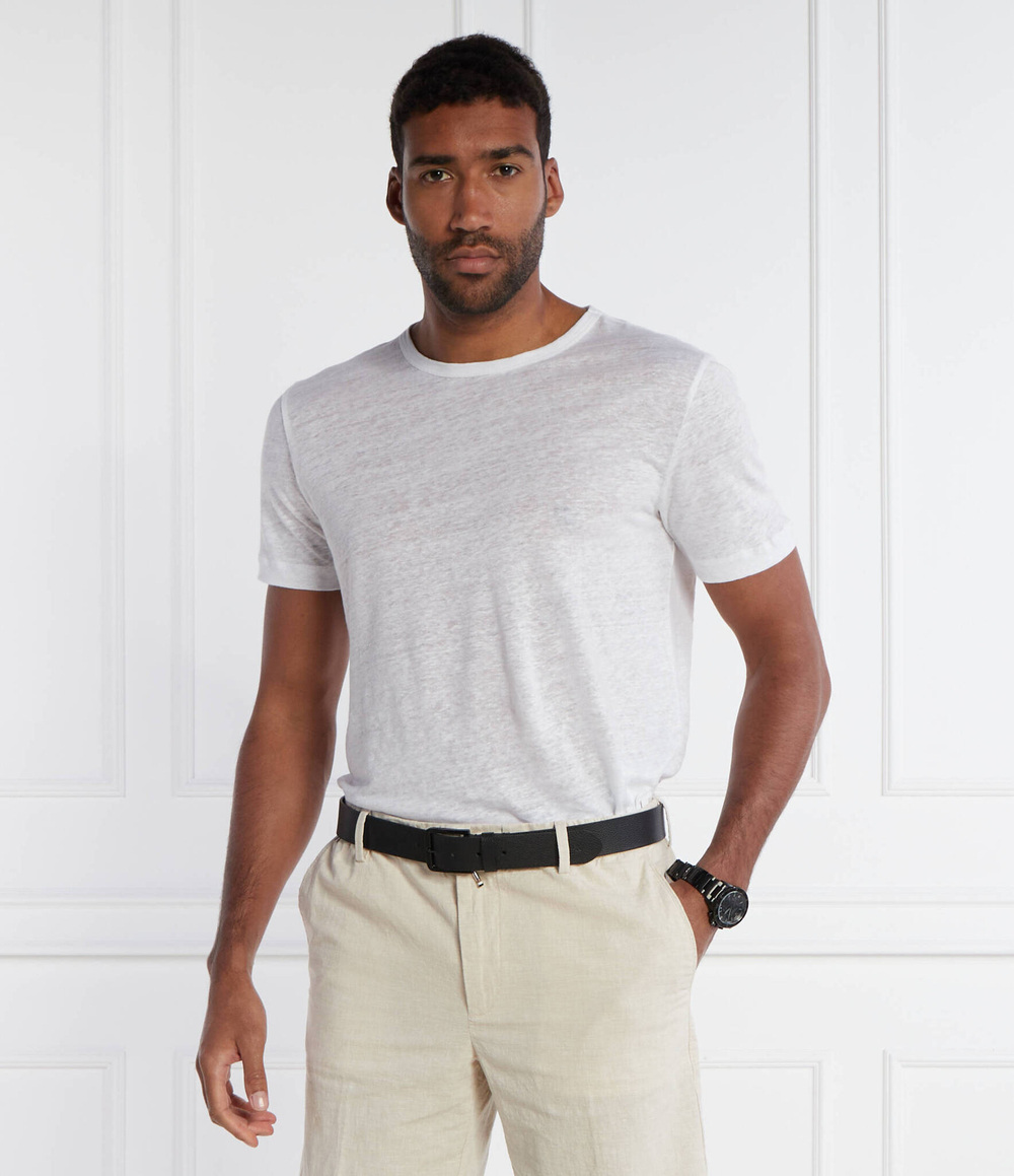 Льняная футболка Tiburt 456 BOSS BLACK - белый(50511612)