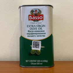 Оливковое масло BASSO  Extra Virgin  3 литра в жестяной банке-канистре Италия