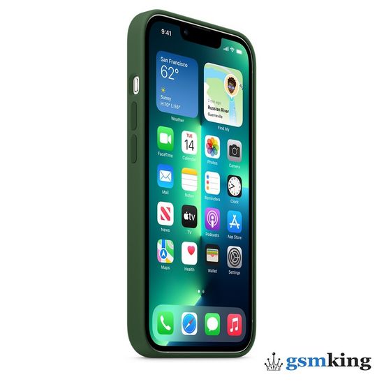 Apple Silicone Case with MagSafe iPhone 13 Pro Clover «Зелёный клевер» MM2F3ZE/A