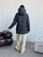 Куртка демисезонная с капюшоном удлиненная