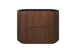 Тумба прикроватная Lagom 2 ящика ширина 60 см (орех, черный)