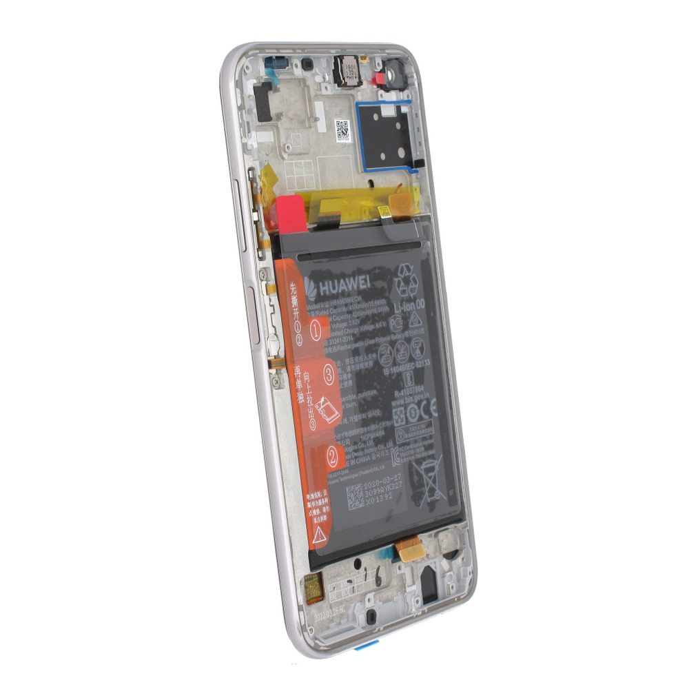 Huawei P40 Lite (JNY-LX1) / Дисплей (в сборе с тачскрином и аккумулятором) (в рамке) (ORIG-SP)