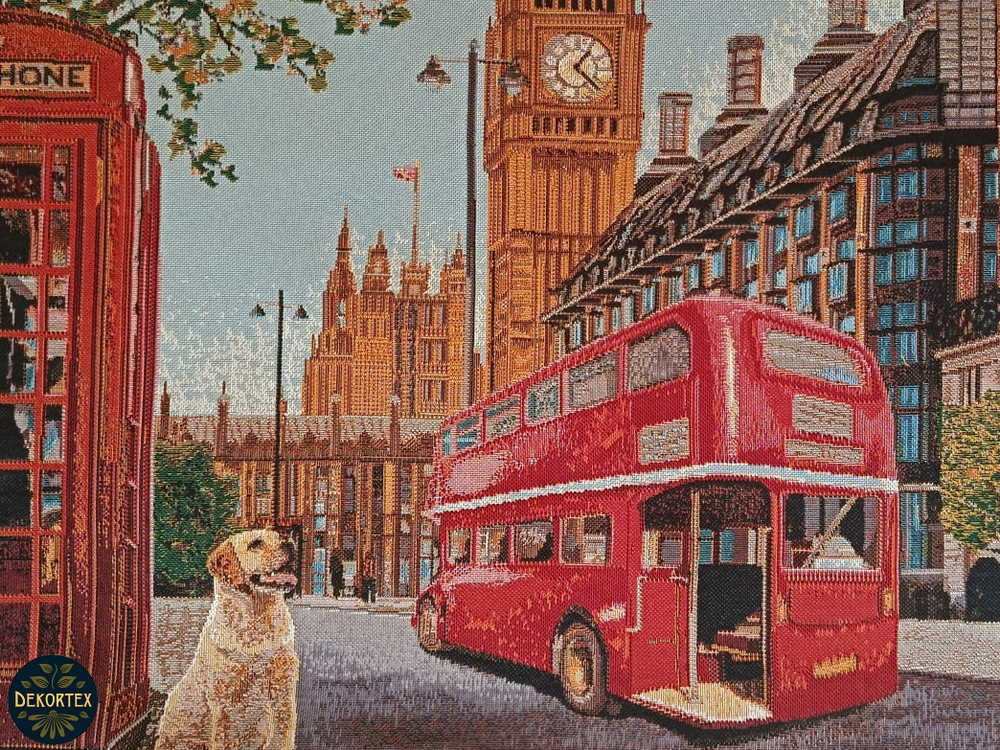 Декоративная гобеленовая наволочка для интерьерной подушки Лондон 68х47