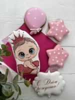 Имбирные пряники на торт принцесса