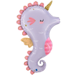 Шар Фольгированный Волшебный морской конек (Сиреневый)
