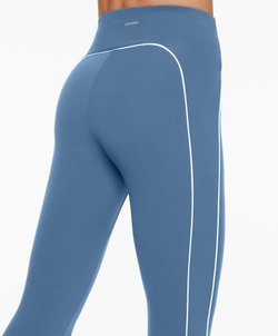 OYSHO Легинсы Comfortlux до щиколотки длиной 65 см с высокой посадкой, линялый синий