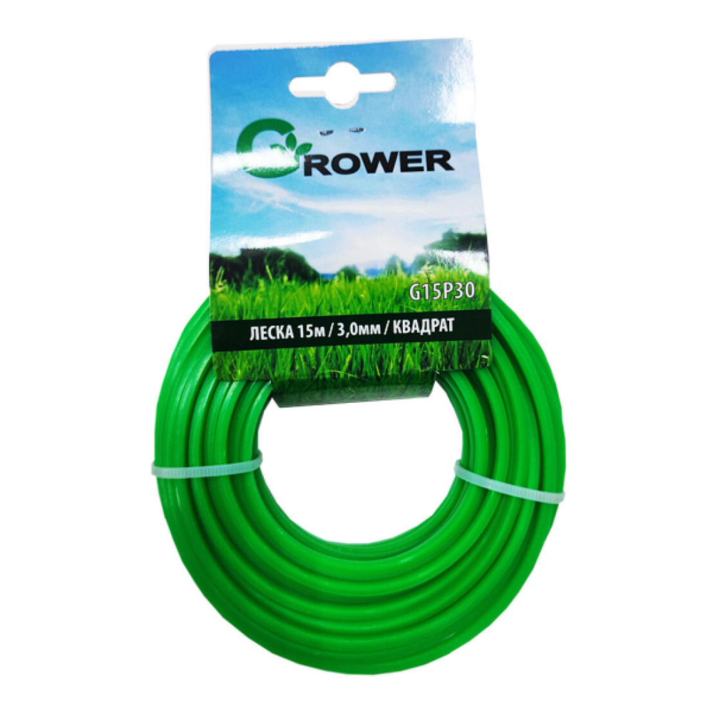 GROWER Леска для триммера 3мм квадрат длина 15м G15P30