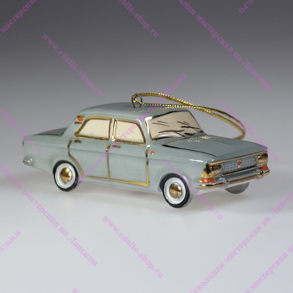 Фарфоровая ёлочная игрушка автомобиль 412