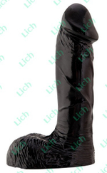 Элегантный чёрный фаллоимитатор, 17,8 см