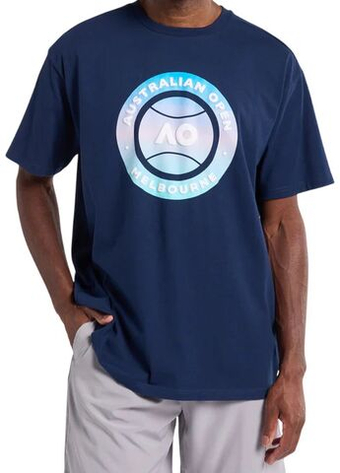 Мужская теннисная футболка Australian Open AO Round Logo Tee - небесный