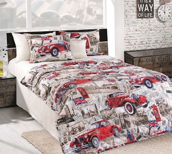 Покрывало стеганое детское Ретро перкаль 110x140 см