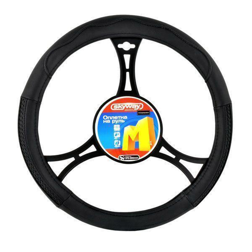 Оплетка руля M Skyway Eco экокожа перфорированная рельефная черная