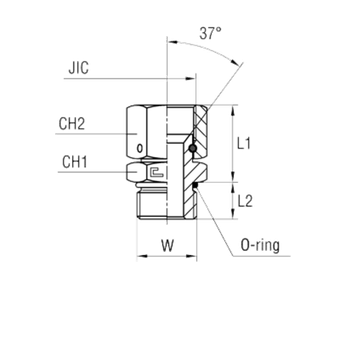 Штуцер FNA JIC 1.1/16 - UNF 7/8
