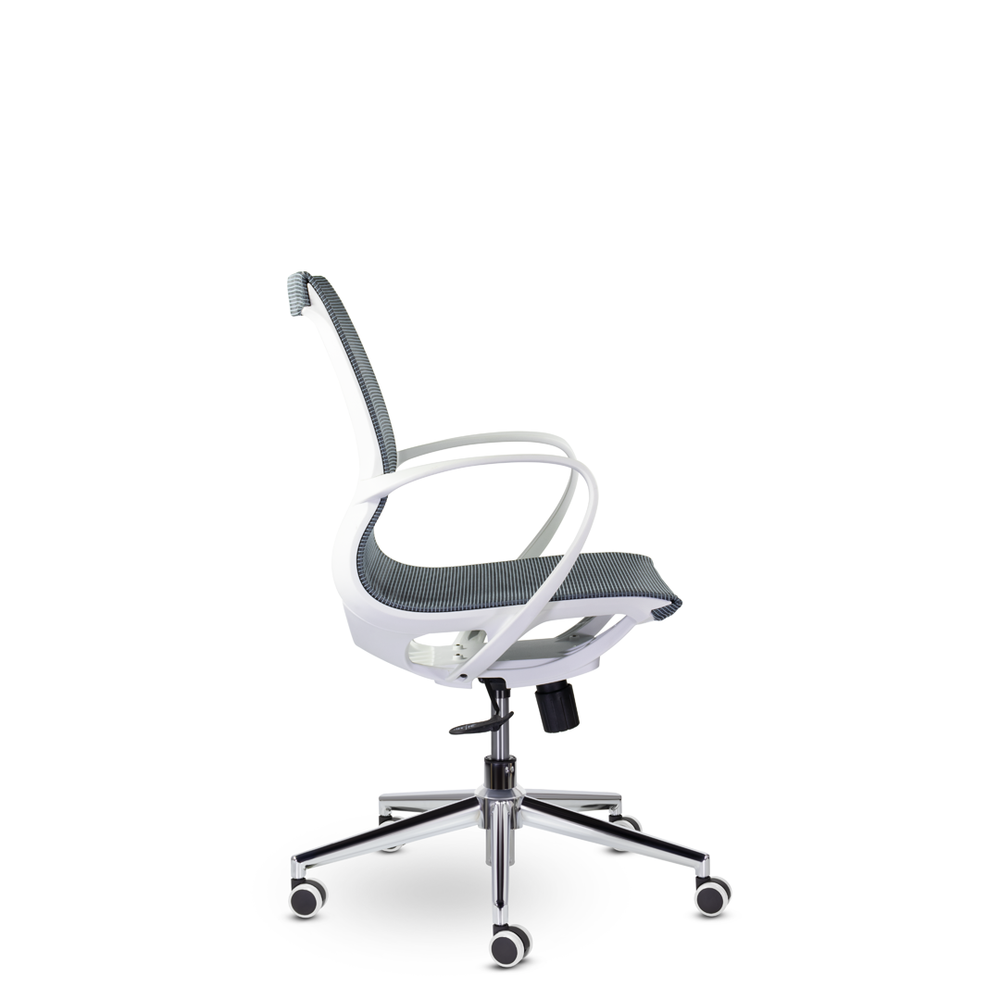 Кресло М-805 Йота/Yota white PL TC-12 (голубой)
