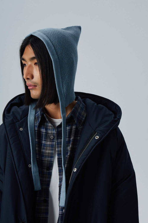 Свитер на молнии вязаный мужской, черный