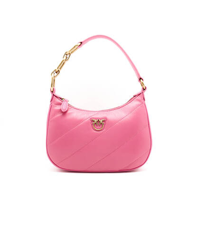 Кожаная сумка хобо half moon mini maxi quilt shee Pinko - розовый(1P22YQ A0AF)