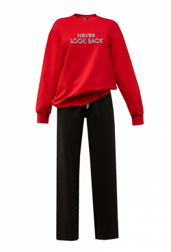 Спортивный костюм красно-чёрный 21-02-20FW