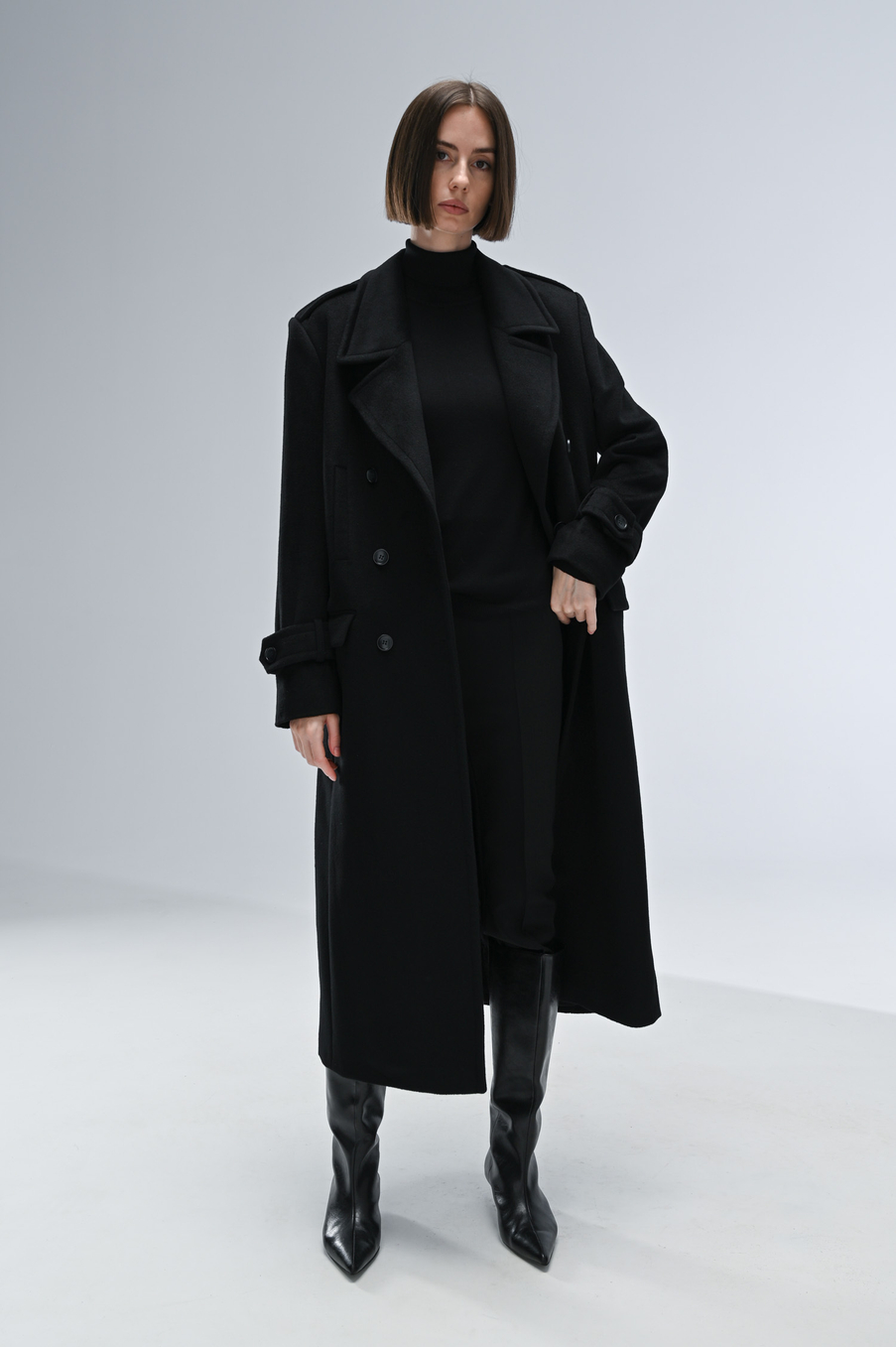 Пальто двубортное